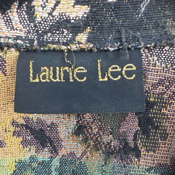 Vintage Floral Tapestry Blazer Jacket Open Front Boxy Fit Boho Cottagecore 90s - Picture 8 of 8